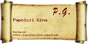 Papolczi Gina névjegykártya