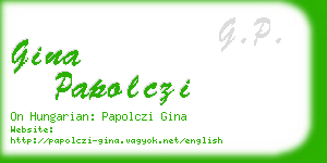 gina papolczi business card
